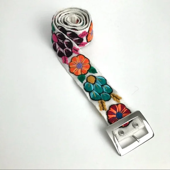 Boho Festival Embroidered Floral Belt - Picture 9 of 9